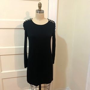 Black Long Sleeve T-shirt Dress